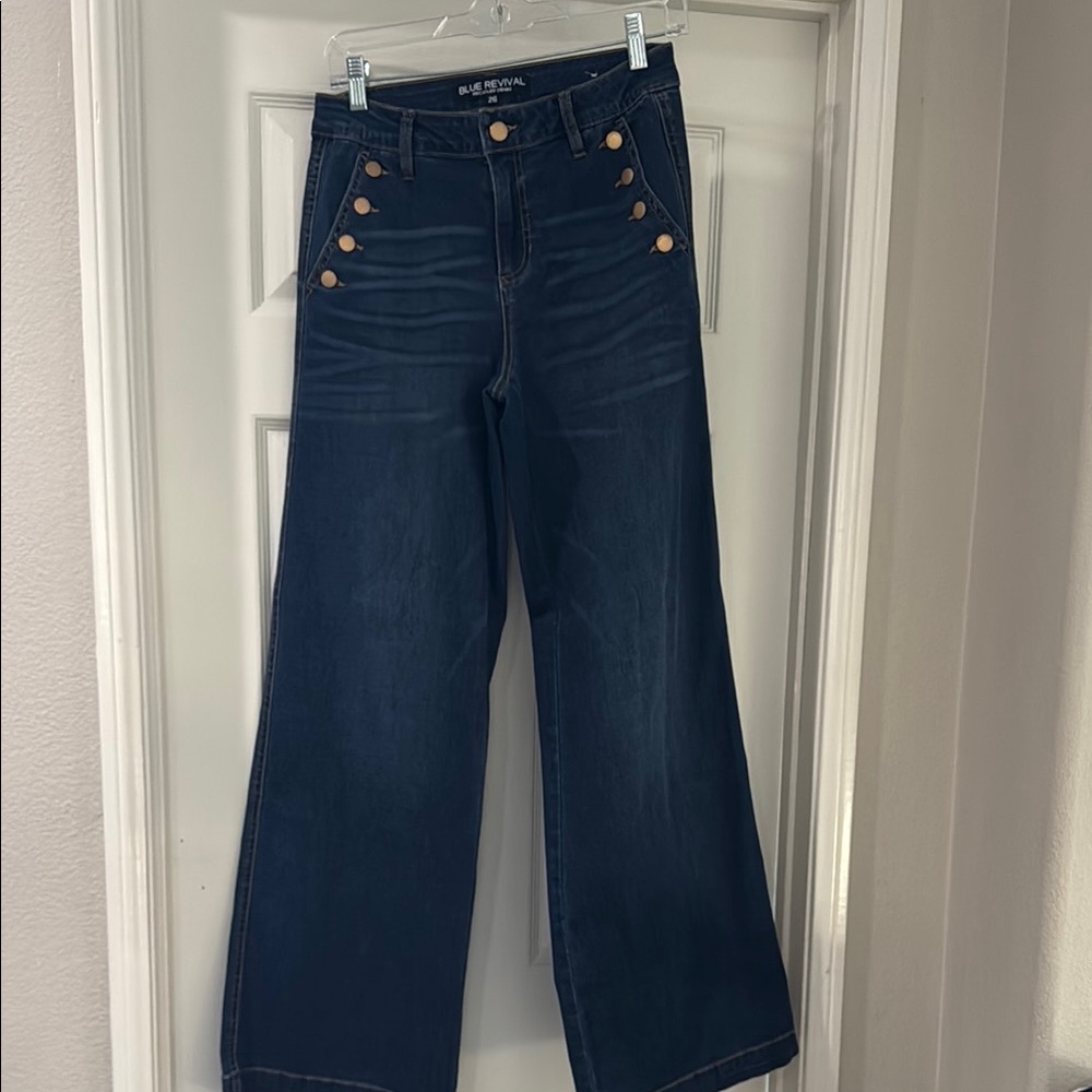 Blue Revival Recycled Wide Leg Jeans
